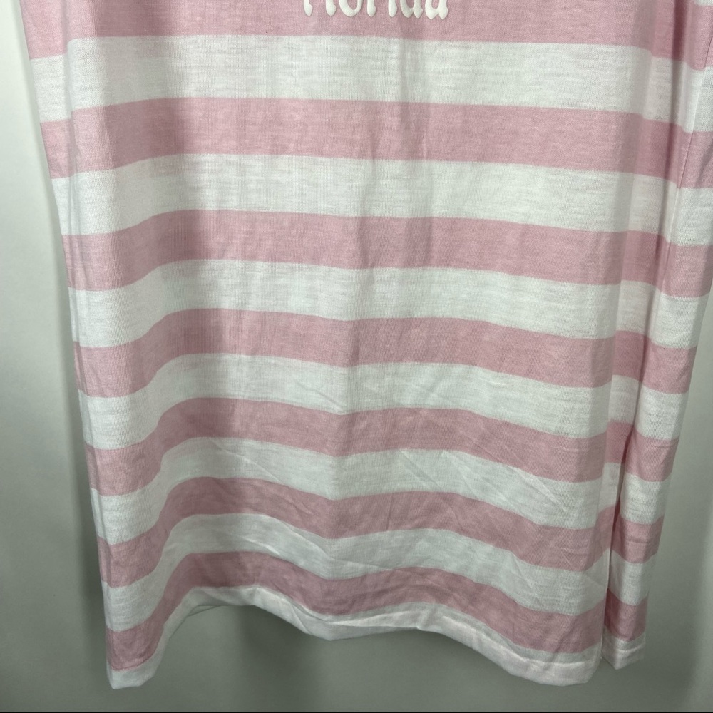 Vintage Sun Triangle OS Women's Florida Striped Swimsuit Beach Cover Up Dress - Picture 4 of 8